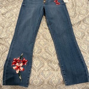 Guess embroidered ankle pants